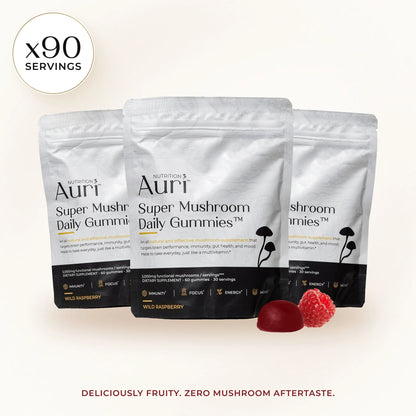 Auri Super Mushroom Daily Focus Gummies