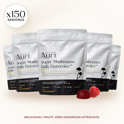 Auri Super Mushroom Daily Focus Gummies